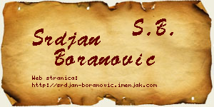 Srđan Boranović vizit kartica